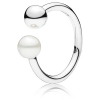PANDORA Bead and Freshwater Cultured Pearl Open Ring