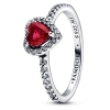 Pandora Elevated Red Heart Ring