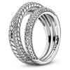 Pandora Triple Band Snake Chain Pattern Ring