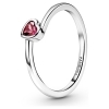 Pandora Red Tilted Heart Solitaire Ring - 199267C01-52