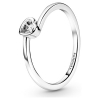 Pandora Clear Tilted Heart Solitaire Ring