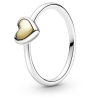 Pandora Domed Golden Heart Ring