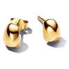 Pandora Organically Shaped Stud Earrings 14k gold plating