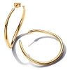 Pandora Organically Shaped 42 mm Open Hoop Earrings 14k gold plating