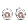 Pandora Signature Two-tone Logo Circles Stud Earrings