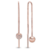 PANDORA Polished & Pave Bead Dangle Earrings