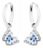 Pandora Moments Blue Butterfly Hoop Earrings