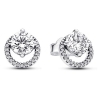 Pandora Sparkling Round Halo Stud Earrings