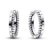 Pandora Signature Logo & Beads Hoop Earrings