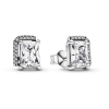 Pandora Rectangular Sparkling Halo Stud Earrings