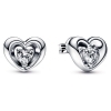 Pandora Radiant Heart & Floating Stone Stud Earrings