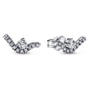 Pandora Sparkling Wave Stud Earrings