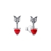 Pandora Arrow & Murano Glass Heart Stud Earrings Sterling silver