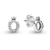 PANDORA Crown O Sterling Silver Stud Earrings - 298295