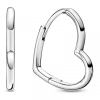 PANDORA Asymmetrical Heart Hoop Earrings