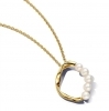 Pandora Organically Shaped Circle & Treated Freshwater Cultured Pearls Pendant Necklace