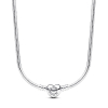 Pandora Moments Heart Clasp Snake Chain Necklace