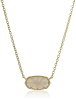 Kendra Scott Signature Elisa Gold Plated Iridescent Druzy Pendant Necklace - 4217709208