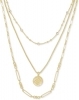 Kendra Scott Medallion Coin Triple Strand Gold Metal