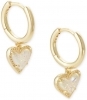Kendra Scott Ari Heart Huggie Earrings - Gold Iridescent Drusy