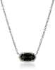 Kendra Scott Elisa Rhodium Necklace - Black Opaque - 4217711455