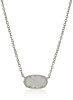 Kendra Scott Signature Elisa Rhodium Plated Iridescent Drusy Pendant Necklace - 4217711459