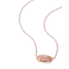 Kendra Scott Signature Elisa Rose Gold Plated Rose Gold Drusy Pendant Necklace - 4217712489