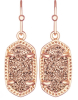 Kendra Scott Lee Rose Gold Earrings - Rose Gold Drusy - 4217712796