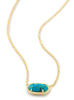 Kendra Scott Elisa Gold Pendant Necklace - Bronze Veined Turquoise - 4217714790
