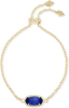 Kendra Scott Elaina Gold Chain Bracelet in Navy Cats Eye