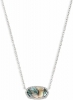 Kendra Scott Elisa Pendant Necklace Rhodium/Abalone Shell - 4217716018