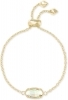 Kendra Scott Elaina Gold Adjustable Chain Bracelet In Dichroic Glass