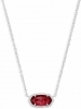 Kendra Scott Elisa Oval Pendant Necklace in Berry Clear - 4217717616