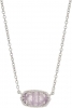 Kendra Scott Elisa Silver Pendant Necklace in Amethyst February - 4217717617
