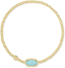 Kendra Scott Grayson Stretch Bracelet Gold Light Blue Magnesite