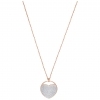 Swarovski Ginger Pendant - White - Rose Gold Plating