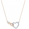 Swarovski Swarovski Infinity Heart Necklace - White - Mixed Metal Finish