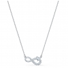 Swarovski Swarovski Infinity Necklace - White - Rhodium Plated