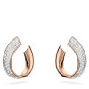 Swarovski Exist Hoop Earrings Small White Gold-tone Plated