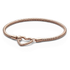 Pandora Moments Heart Closure Snake Chain Bracelet