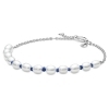 Pandora Freshwater Cultured Pearl Blue Cord Chain Bracelet