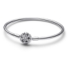 Pandora Moments Sparkling Snowflake Clasp Bangle