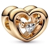 Pandora Radiant Heart & Floating Stone Charm