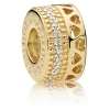 PANDORA Hearts spacer in PANDORA Shine with 27 bead-set clear CZ