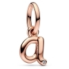 Pandora Letter A Script Alphabet Dangle Charm