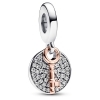 Pandora Two-tone Key to Happiness Double Dangle Charm