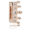 PANDORA Reflexions crown clip charm in PANDORA Rose with 10 flush-set clear CZ