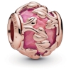 PANDORA Leaves Pandora Rose Charm With Encased Pink Synthetic Sapphire - 788238SSP