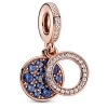 PANDORA Sparkling Blue Disc Blue Crystal & Clear CZ Charm