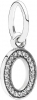 PANDORA Letter O Dangle Charm - Clear CZ - 791327CZ